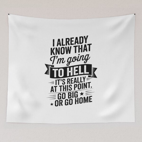 Item preview, I Already Know That I'm Going To Hell At This Point  designed and sold by lilLilaBatArt.