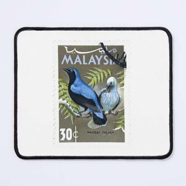 Item preview, Vintage Malaysia Asian Fairy Bluebird Postage Stamp designed and sold by red-amber65.