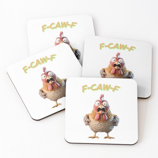 Item preview, F-CAW-F crazy Screaming Chicken Pun designed and sold by w66aboo.