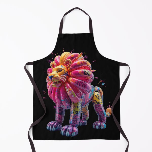 Item preview, Neon Graffiti Balloon Lion – Vibrant Street Art Pop Art Creature designed and sold by PLUSHIWORLDtm.