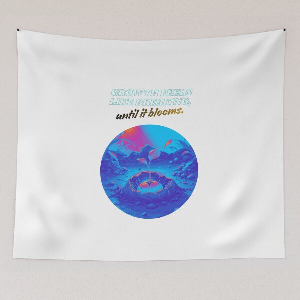 Item preview, Growth Breaks Before It Blooms self-reflection designed and sold by SloganSauce.