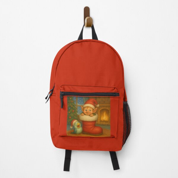 Item preview, Birdie And His Little Elf – Christmas Coziness designed and sold by LegademaArt.