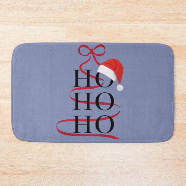 Item preview, Minimalist Ho Ho Ho Christmas Artwork – Red Ribbon Tree & Santa Hat Illustration designed and sold by Sonia dutta_art.