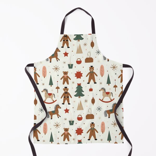 Item preview, Vintage Christmas Toy Pattern – Retro Bears, Horses & Holiday Decor designed and sold by HANG ON STUDIO .