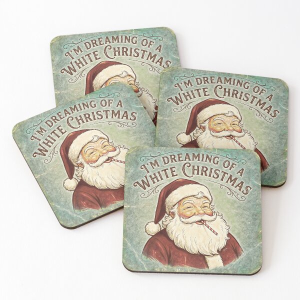 Item preview, Funny Vintage Bad Santa - Dreaming of a White Christmas designed and sold by Hen-C-Art.