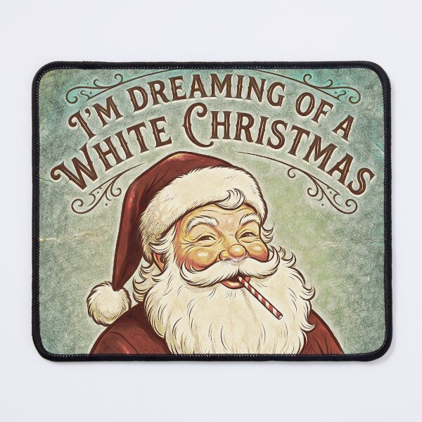 Item preview, Funny Vintage Bad Santa - Dreaming of a White Christmas designed and sold by Hen-C-Art.