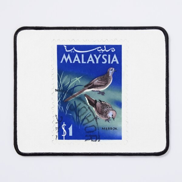 Item preview, Vintage Malaysia Merbok Zebra Dove Postage Stamp designed and sold by red-amber65.