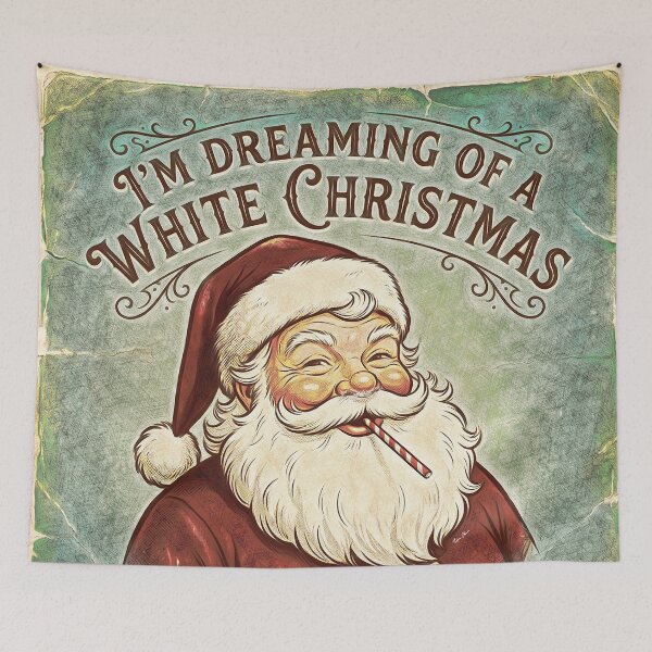 Item preview, Funny Vintage Bad Santa - Dreaming of a White Christmas designed and sold by Hen-C-Art.