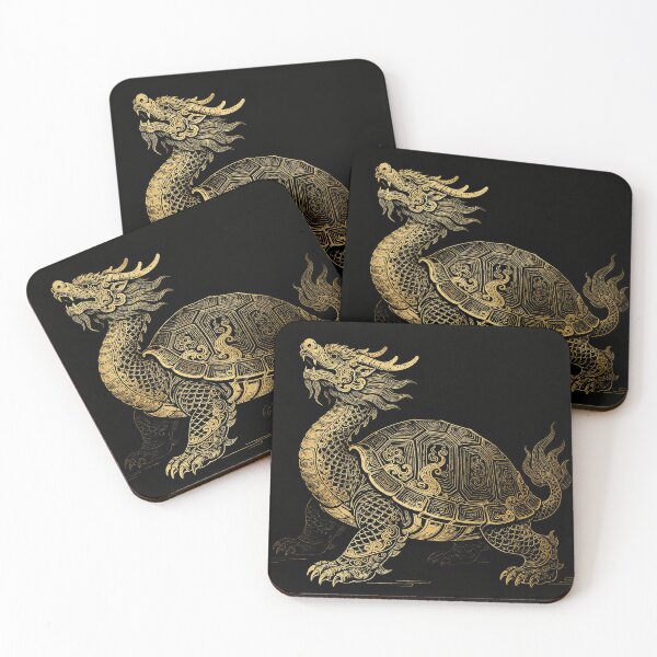 Item preview, Majestic Golden Dragon Turtle Mythical Beast designed and sold by zzz888.