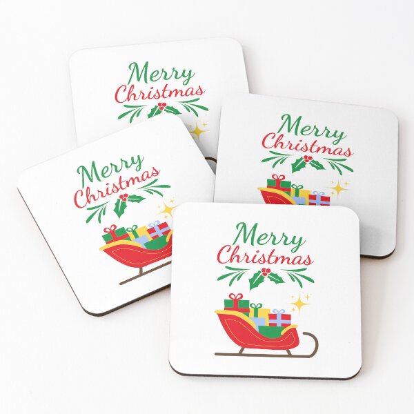 Item preview, Festive Sleigh of Gifts Christmas Design, Merry Christmas Sleigh & Presents Illustration, Colorful Christmas Sleigh with Presents designed and sold by GDbanners.