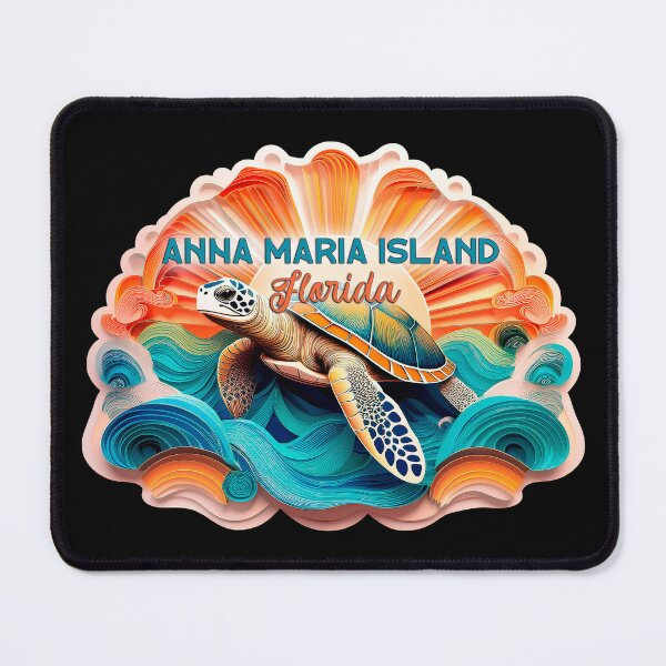 Item preview, Anna Maria Island Florida Retro Turtle Waves & Sunset designed and sold by Mandeville Photography.