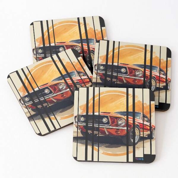 Item preview, For Mustan Fastbac 1967, retro illustration 4 designed and sold by Neon G.