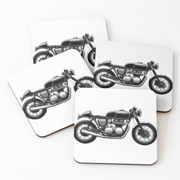 Item preview, Classic Cafe Racer Vintage Motorcycle Illustration designed and sold by DrawDrip.