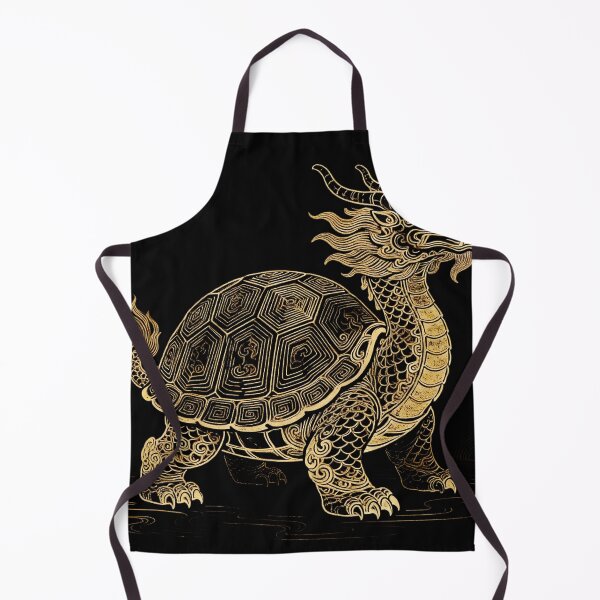 Item preview, Divine Golden Dragon Turtle Longgui Black Art designed and sold by zzz888.