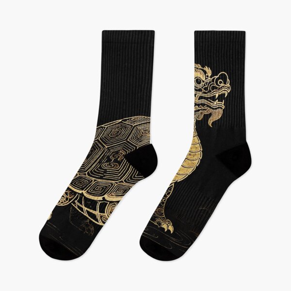 Item preview, Divine Golden Dragon Turtle Longgui Black Art designed and sold by zzz888.