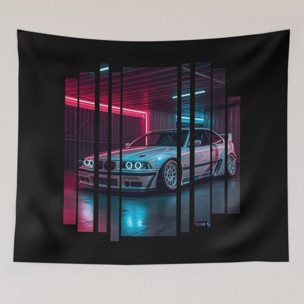Item preview, B.W36 Power of the 3 series coupe with wide body kit, street racing vibe, high contrast neon colors 10 designed and sold by Neon G.