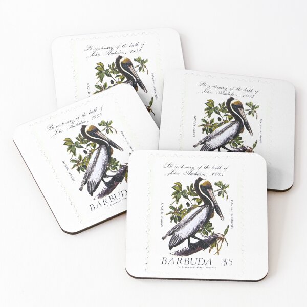 Item preview, Vintage Barbuda Brown Pelican Bird Postage Stamp designed and sold by red-amber65.