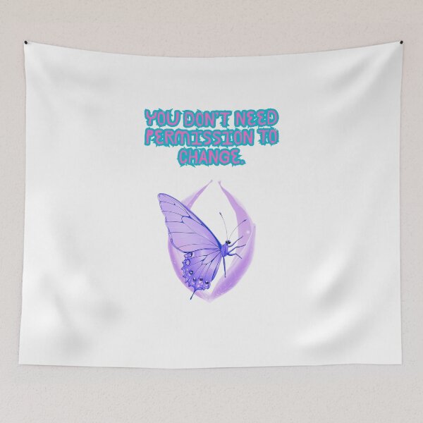 Item preview, You Need No Permission To Change deep motivation designed and sold by SloganSauce.