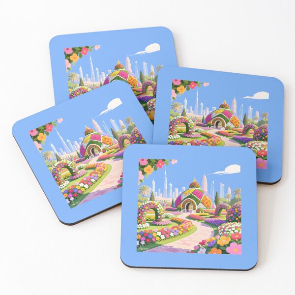 Item preview, Dubai Miracle Garden 3D Sketch – Colorful Floral Paradise Illustration , designed and sold by PaintMeWorld.