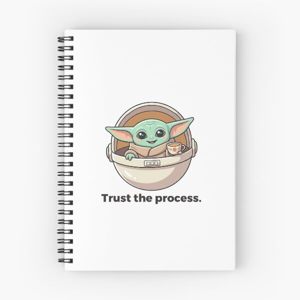 Item preview, Confía en el proceso: Ilustración con una linda cita positiva de Baby Yoda designed and sold by JaaGo PopLab.