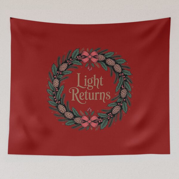 Item preview, Witchcore Yule Wreath Design | Magical Winter Solstice Art designed and sold by WikaKowalczyk.
