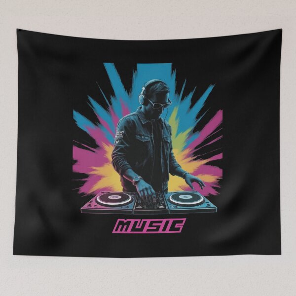 Item preview, Music DJ Mixing With Vibrant Colors designed and sold by 140bpmmusic.