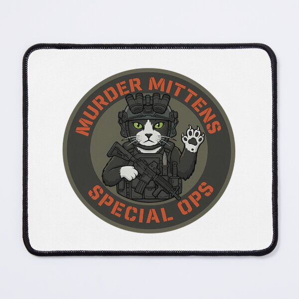Item preview, Funny Murder Mittens Special Ops Tactical Cat designed and sold by Mason-Pride.
