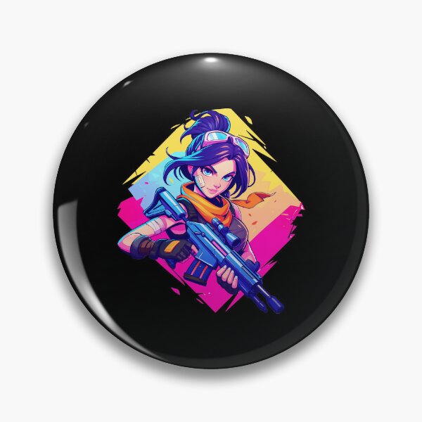 Item preview, Blue Haired Fighter Holding Rifle designed and sold by Muaythai1x3ac.