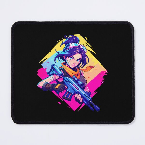 Item preview, Blue Haired Fighter Holding Rifle designed and sold by Muaythai1x3ac.