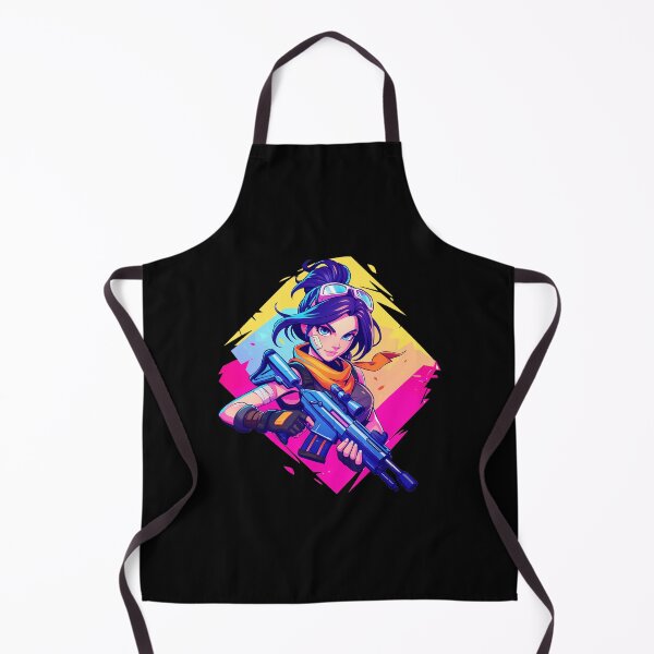 Item preview, Blue Haired Fighter Holding Rifle designed and sold by Muaythai1x3ac.