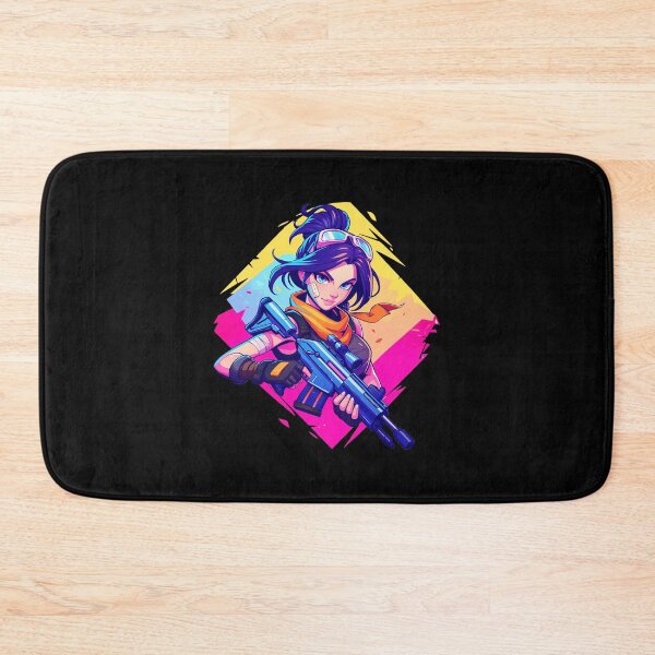 Item preview, Blue Haired Fighter Holding Rifle designed and sold by Muaythai1x3ac.