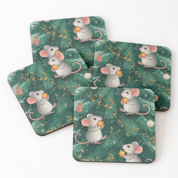 Item preview, Mouse Choir in the Tree – Cottagecore Christmas Carolers designed and sold by Deezyned.