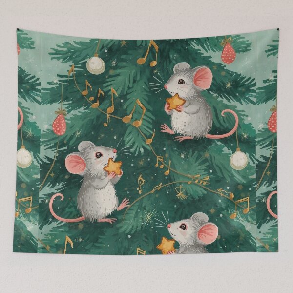 Item preview, Mouse Choir in the Tree – Cottagecore Christmas Carolers designed and sold by Deezyned.