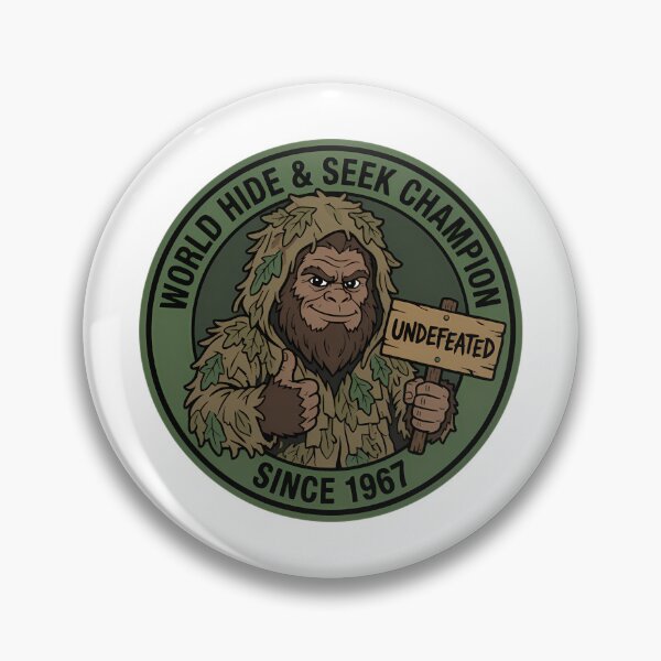 Item preview, Funny Bigfoot Hide & Seek Champion Cryptid Humor designed and sold by Mason-Pride.