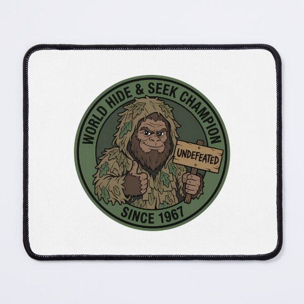 Item preview, Funny Bigfoot Hide & Seek Champion Cryptid Humor designed and sold by Mason-Pride.