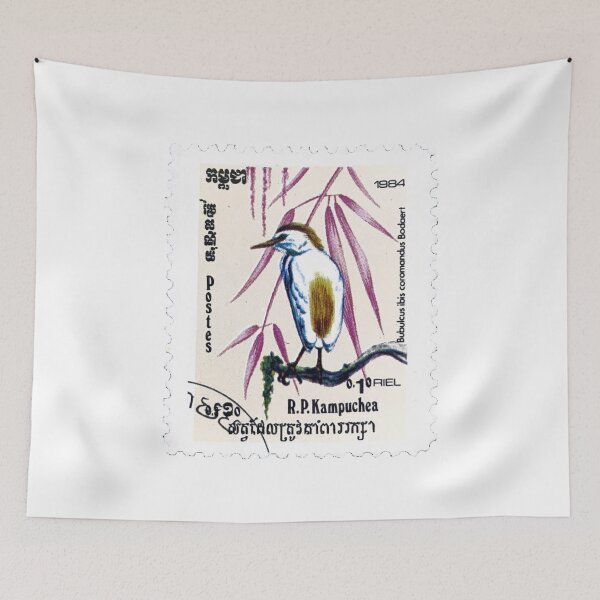 Item preview, Kampuchea Cambodia Ibis Vintage Postage Stamp designed and sold by red-amber65.