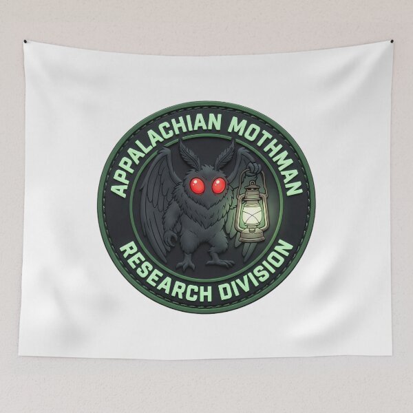 Item preview, Appalachian Mothman Research Division Cryptid Funny Mothman designed and sold by Mason-Pride.