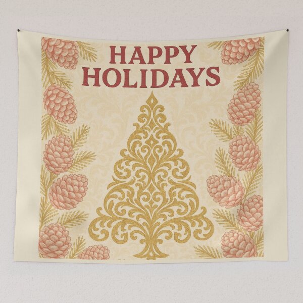 Item preview, Baroque Christmas Tree - Happy Holidays designed and sold by DesignsByPrnces.