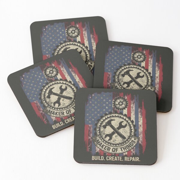 Item preview, Maker of Things - Distressed American Flag designed and sold by AbcDigs Studio.