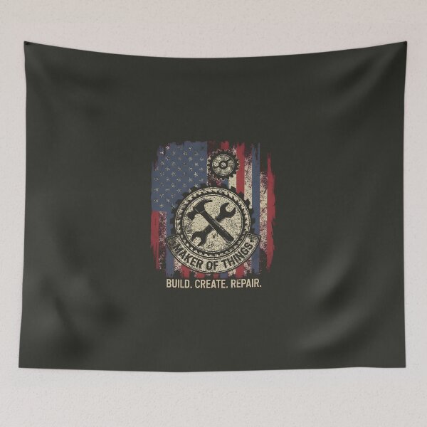 Item preview, Maker of Things - Distressed American Flag designed and sold by AbcDigs Studio.