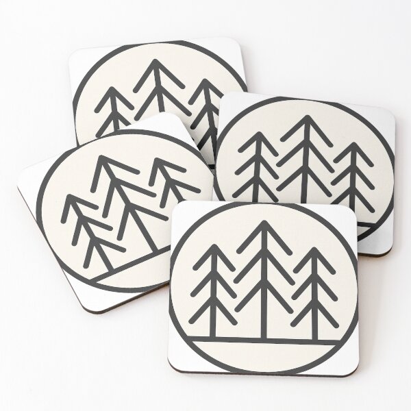 Item preview, Round Forest Badge with Three Pines designed and sold by Fernova.