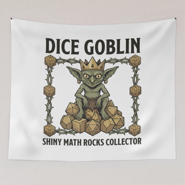 Item preview, Dice Goblin Shiny Math Rocks Collector Funny DND Gamer Gift designed and sold by Mason-Pride.