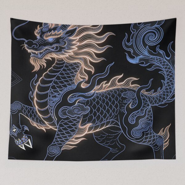 Item preview, Neon Fire and Ice Glowing Qilin Mythical Guardian designed and sold by zzz888.