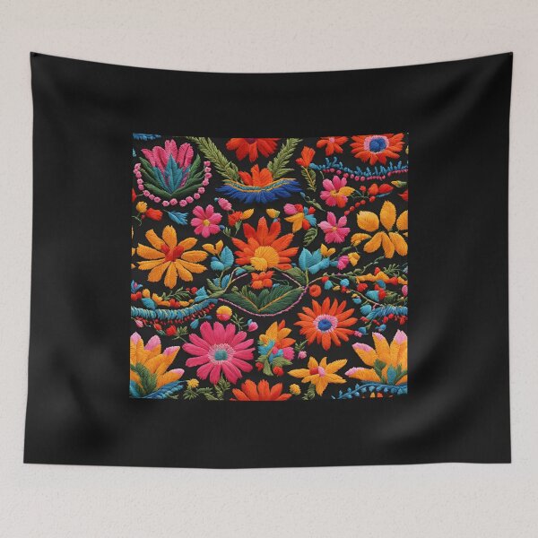 Item preview, Mexican Embroidered Flowers designed and sold by LuMarks.