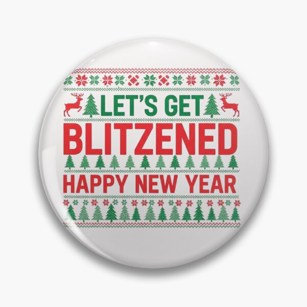 Item preview, Let’s Get Blitzened Ugly Sweater Style Tee for New Year’s Eve, Festive Holiday Gift designed and sold by wellie-chic.