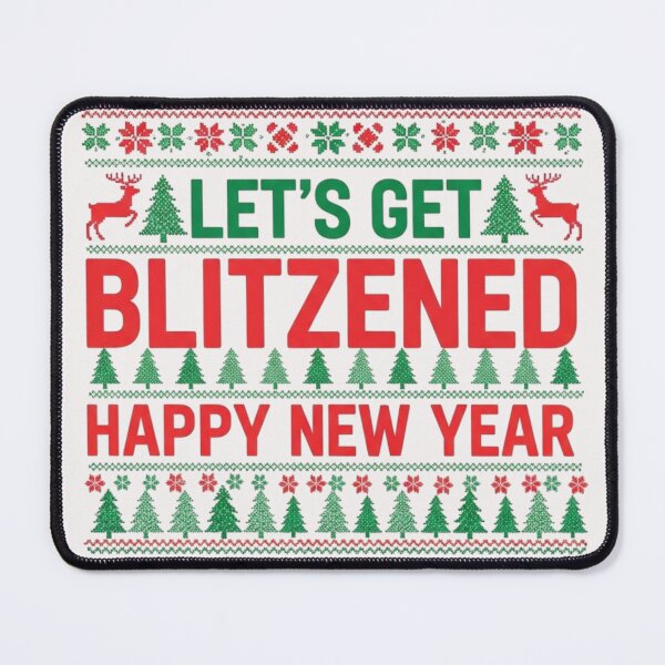 Item preview, Let’s Get Blitzened Ugly Sweater Style Tee for New Year’s Eve, Festive Holiday Gift designed and sold by wellie-chic.