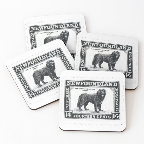 Item preview, Vintage Newfoundland Black Dog Postage Stamp designed and sold by red-amber65.