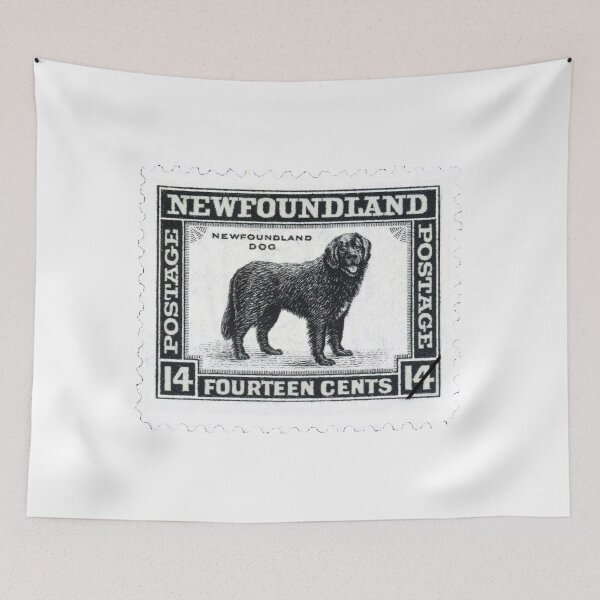 Item preview, Vintage Newfoundland Black Dog Postage Stamp designed and sold by red-amber65.