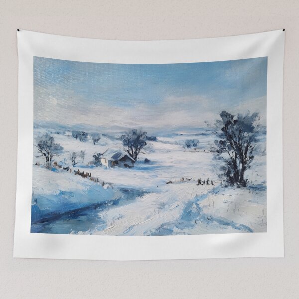 Item preview, Winter Landscape with Snowy River designed and sold by lautir.
