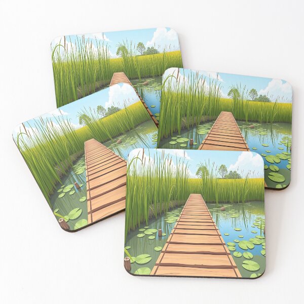 Item preview, Calm Wetland Illustration designed and sold by DreamPixAtelier.